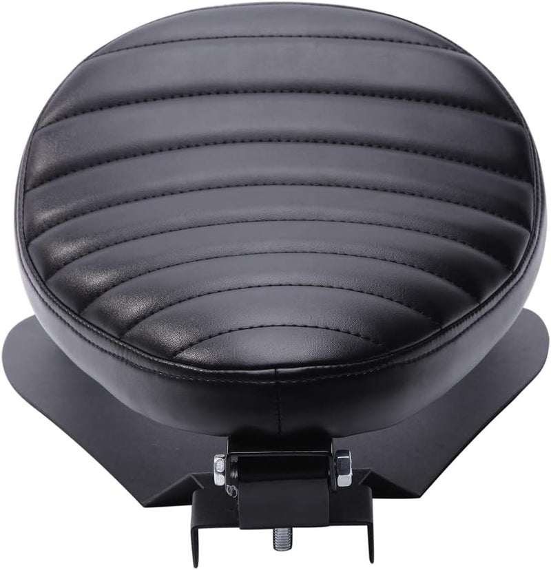 DREAMIZER Motorcycle Seat Cushion Driver Solo Seats with Spring Bracket PU Leather Compatible with Harley Honda Yamaha Kawasaki Sportster Iron 883 1200 Chopper Bobber Cafe Racer - Image 4